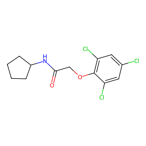 N-Cyclopentyl-2-(2,4,6-trichlorophenoxy)acetamide structure