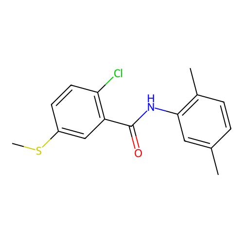 2-Chloro-N-(2,5-dimethylphenyl)-5-(methylthio)benzamide structure
