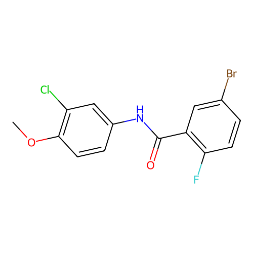 5-Bromo-N-(3-chloro-4-methoxyphenyl)-2-fluorobenzamide structure