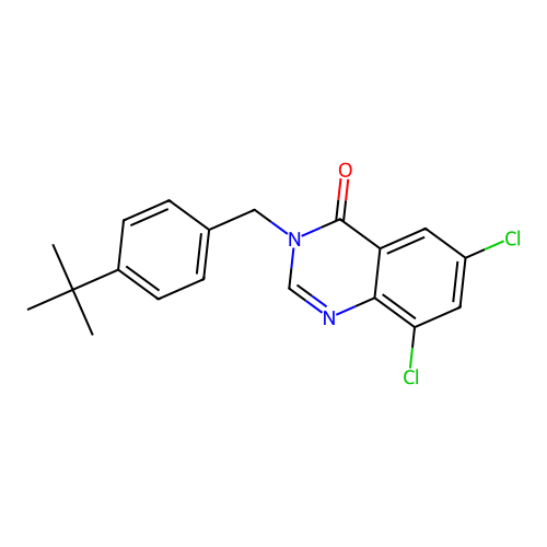 3-(4-Tert-butylbenzyl)-6,8-dichloro-4(3H)-quinazolinone structure