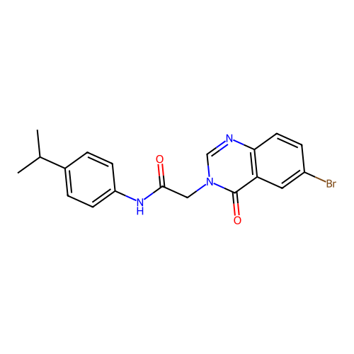 2-(6-Bromo-4-oxo-3(4H)-quinazolinyl)-N-(4-isopropylphenyl)acetamide structure