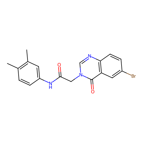 2-(6-Bromo-4-oxo-3(4H)-quinazolinyl)-N-(3,4-dimethylphenyl)acetamide structure