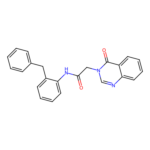 N-(2-Benzylphenyl)-2-(4-oxo-3(4H)-quinazolinyl)acetamide structure