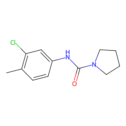 N-(3-Chloro-4-methylphenyl)-1-pyrrolidinecarboxamide structure