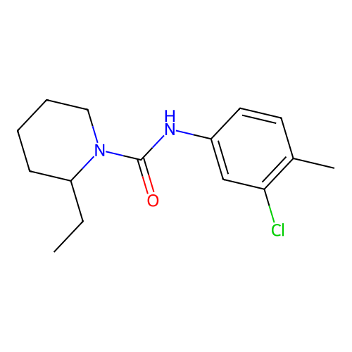 N-(3-Chloro-4-methylphenyl)-2-ethyl-1-piperidinecarboxamide structure