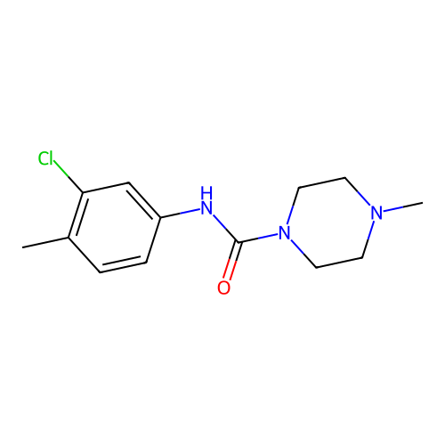 N-(3-Chloro-4-methylphenyl)-4-methyl-1-piperazinecarboxamide structure