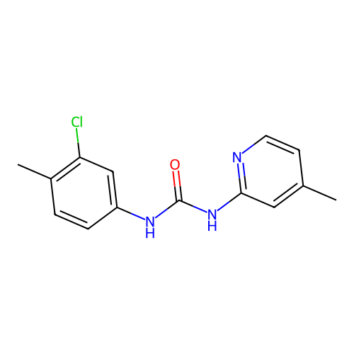 N-(3-Chloro-4-methylphenyl)-N'-(4-methyl-2-pyridinyl)urea structure