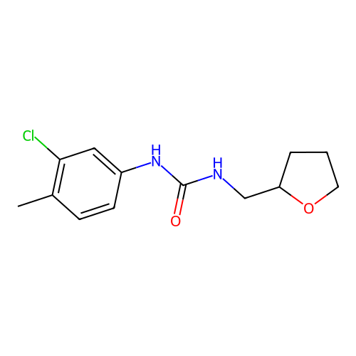 N-(3-Chloro-4-methylphenyl)-N'-(tetrahydro-2-furanylmethyl)urea structure