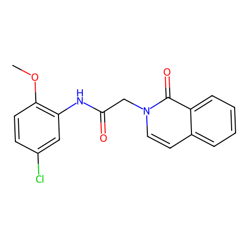 N-(5-Chloro-2-methoxyphenyl)-2-(1-oxo-2(1H)-isoquinolinyl)acetamide structure