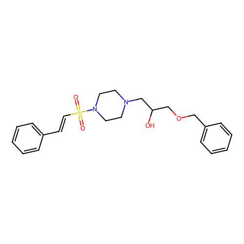 1-(Benzyloxy)-3-[4-(2-phenylethenesulfonyl)piperazin-1-yl]propan-2-ol structure