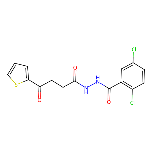 2,5-dichloro-N'-(4-oxo-4-thiophen-2-ylbutanoyl)benzohydrazide structure