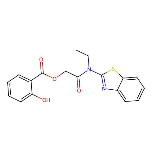 [2-[1,3-Benzothiazol-2-yl(ethyl)amino]-2-oxoethyl] 2-hydroxybenzoate structure