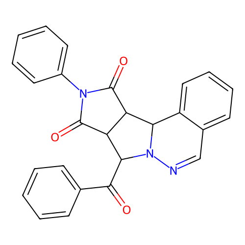 8-BENZOYL-10-PHENYL-11A,11B-DIHYDRO-8H-PYRROLO(3',4':3,4)PYRROLO(2,1-A)PHTHALAZINE-9,11(8AH,10H)-DIONE structure