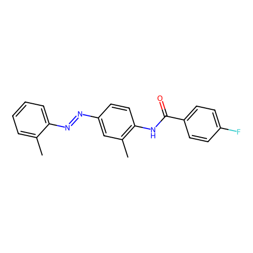 Benzamide, 4-fluoro-N-[2-methyl-4-[(2-methylphenyl)azo]phenyl]- structure
