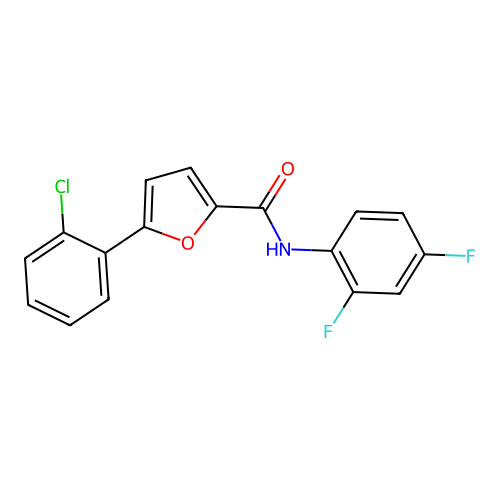 5-(2-Chlorophenyl)-N-(2,4-difluorophenyl)-2-furamide structure
