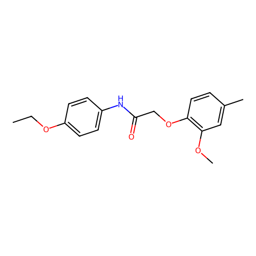 N-(4-Ethoxyphenyl)-2-(2-methoxy-4-methylphenoxy)acetamide structure
