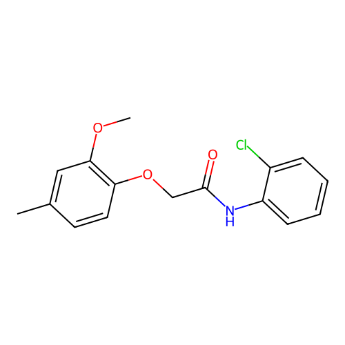 N-(2-Chlorophenyl)-2-(2-methoxy-4-methylphenoxy)acetamide structure