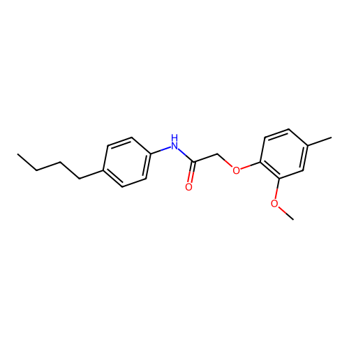 N-(4-Butylphenyl)-2-(2-methoxy-4-methylphenoxy)acetamide structure