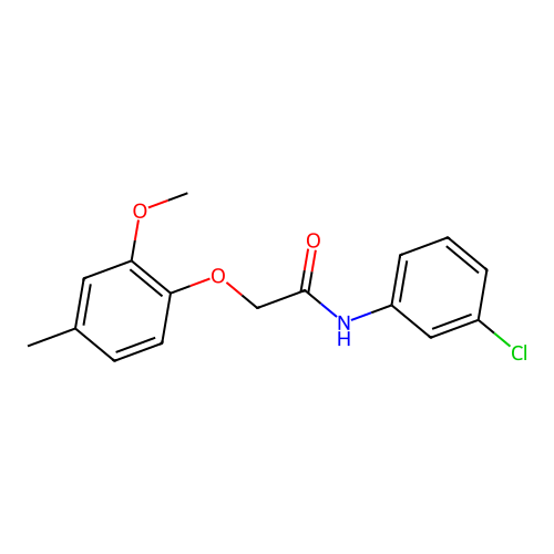 N-(3-Chlorophenyl)-2-(2-methoxy-4-methylphenoxy)acetamide structure