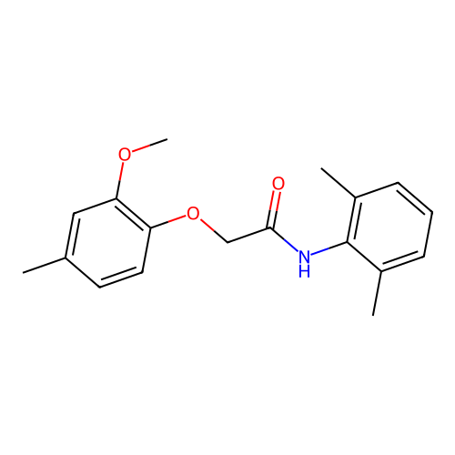 N-(2,6-Dimethylphenyl)-2-(2-methoxy-4-methylphenoxy)acetamide structure