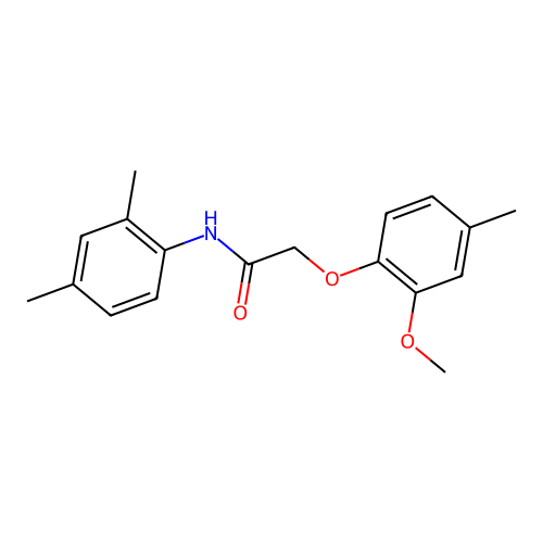 N-(2,4-Dimethylphenyl)-2-(2-methoxy-4-methylphenoxy)acetamide structure