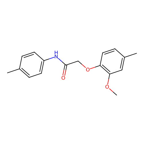 2-(2-Methoxy-4-methylphenoxy)-N-(4-methylphenyl)acetamide structure