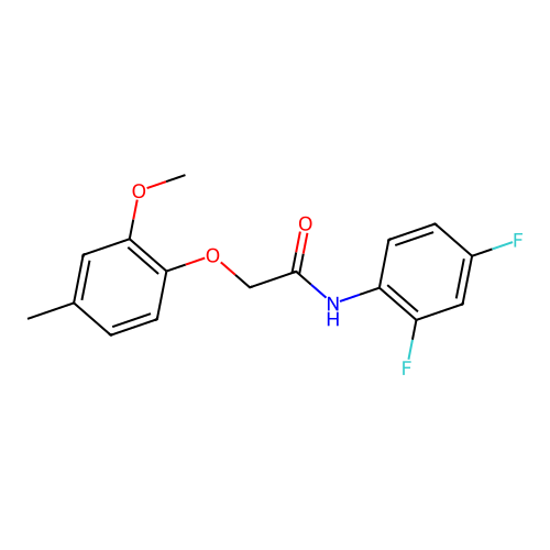 N-(2,4-Difluorophenyl)-2-(2-methoxy-4-methylphenoxy)acetamide structure