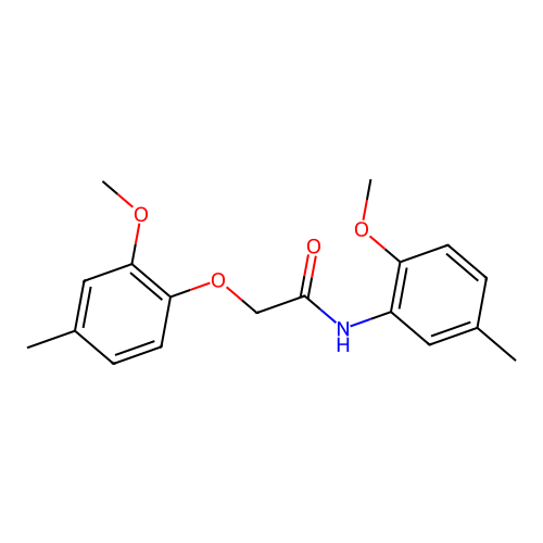 2-(2-Methoxy-4-methylphenoxy)-N-(2-methoxy-5-methylphenyl)acetamide structure