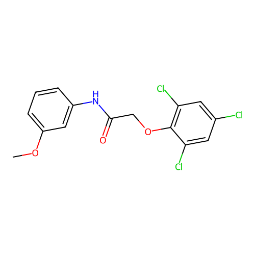 N-(3-Methoxyphenyl)-2-(2,4,6-trichlorophenoxy)acetamide structure