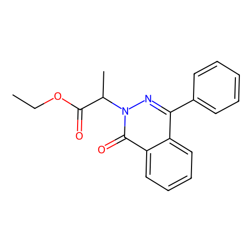 ethyl 2-[1-oxo-4-phenyl-2(1H)-phthalazinyl]propanoate structure