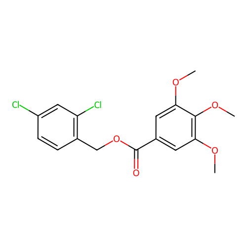 2,4-Dichlorobenzyl 3,4,5-trimethoxybenzoate structure