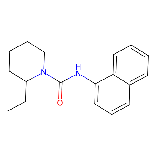 2-Ethyl-N-(1-naphthyl)-1-piperidinecarboxamide structure