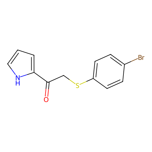 2-((4-Bromophenyl)thio)-1-(1h-pyrrol-2-yl)ethan-1-one structure