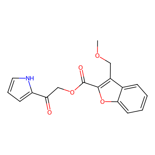 [2-oxo-2-(1H-pyrrol-2-yl)ethyl] 3-(methoxymethyl)-1-benzofuran-2-carboxylate structure