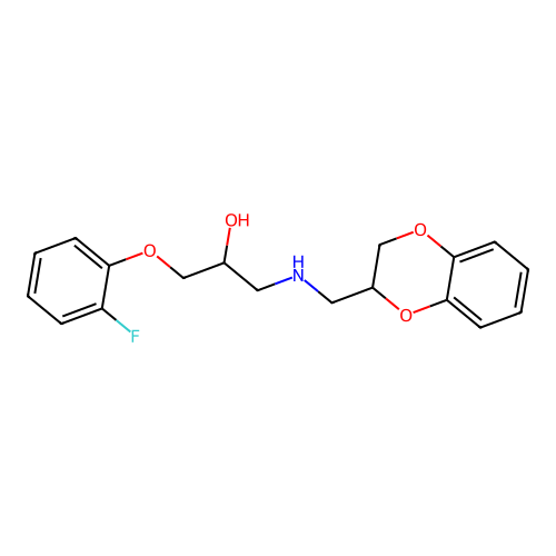 1-{[(2,3-dihydro-1,4-benzodioxin-2-yl)methyl]amino}-3-(2-fluorophenoxy)propan-2-ol structure