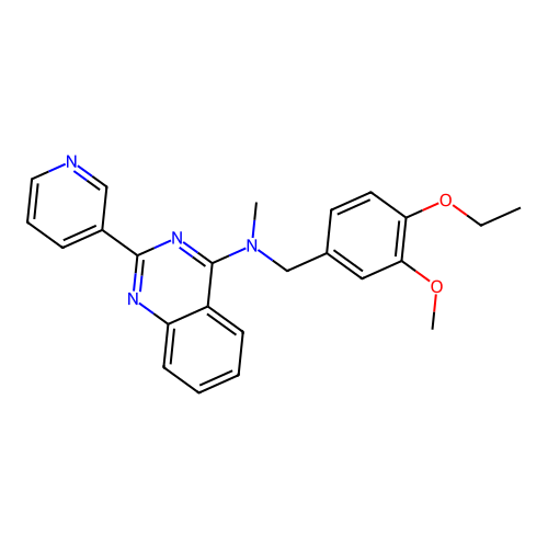 N-[(4-ethoxy-3-methoxyphenyl)methyl]-N-methyl-2-(3-pyridinyl)-4-quinazolinamine structure