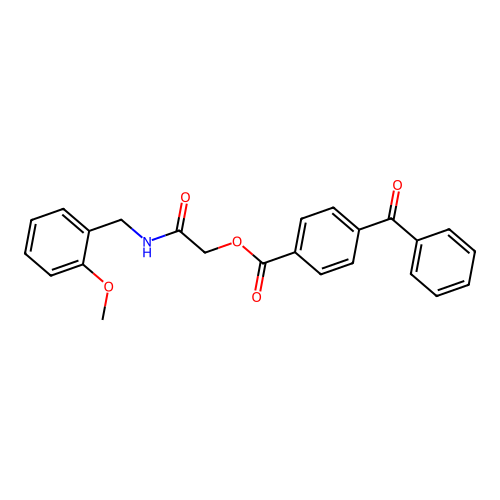 [2-[(2-Methoxyphenyl)methylamino]-2-oxoethyl] 4-benzoylbenzoate structure