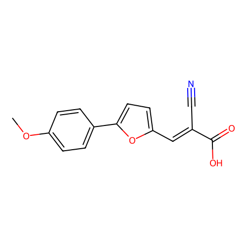2-Cyano-3-(5-(4-methoxyphenyl)furan-2-yl)acrylic acid structure
