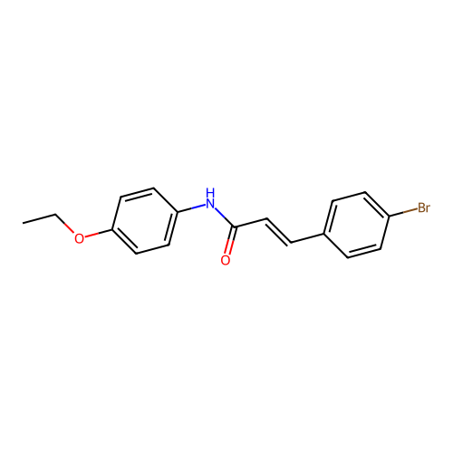 3-(4-bromophenyl)-N-(4-ethoxyphenyl)acrylamide structure