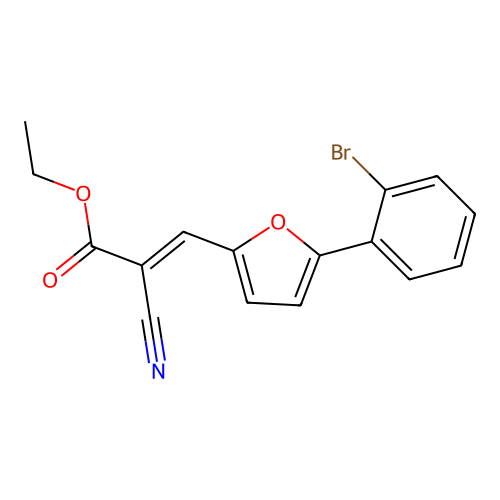 Ethyl 3-(5-(2-bromophenyl)-2-furyl)-2-cyano-2-propenoate structure