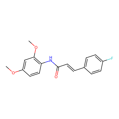 N-(2,4-Dimethoxyphenyl)-3-(4-fluorophenyl)-2-propenamide structure