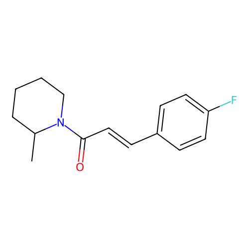 Piperidine, 1-(3-(4-fluorophenyl)-1-oxo-2-propenyl)-2-methyl- structure