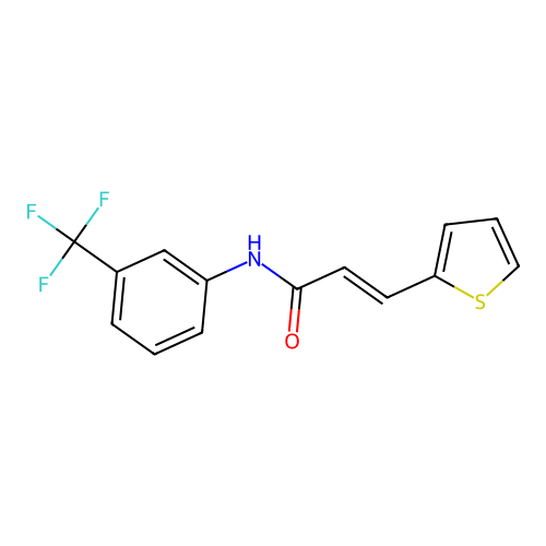 3-(2-Thienyl)-N-(3-(trifluoromethyl)phenyl)-2-propenamide structure
