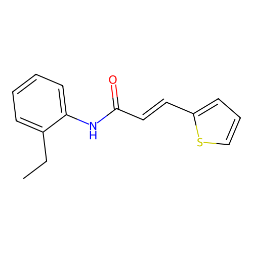 N-(2-Ethylphenyl)-3-(2-thienyl)-2-propenamide structure