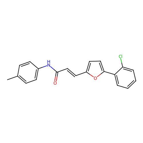 3-(5-(2-Chlorophenyl)-2-furyl)-N-(4-methylphenyl)-2-propenamide structure