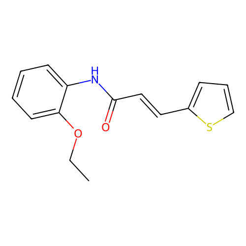 N-(2-ethoxyphenyl)-3-(2-thienyl)acrylamide structure
