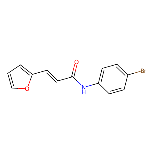 N-(4-bromophenyl)-3-(furan-2-yl)prop-2-enamide structure