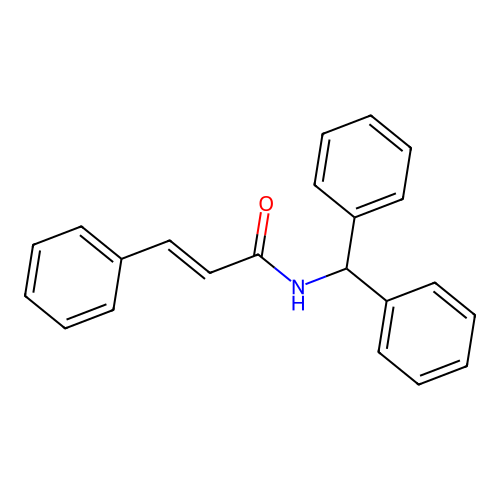 (2E)-N-(diphenylmethyl)-3-phenylprop-2-enamide structure