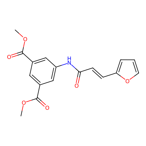 Dimethyl 5-((3-(2-furyl)-2-propenoyl)amino)isophthalate structure