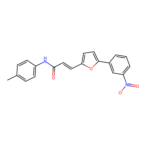 N-(4-Methylphenyl)-3-(5-(3-nitrophenyl)-2-furyl)-2-propenamide structure
